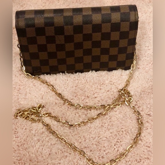 Daisy Rose Checkered Crossbody Bag - Vegan Leather - Picture 3 of 10